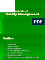 Basic Concepts Of: Quality Management