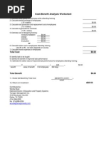 Cost-Benefit Analysis Worksheet