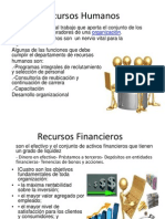 Presentacion de Recursos Humanos, Adm. Finan Materiales