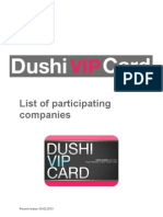 Dushi VIP Card List of Participating Companies 15-02