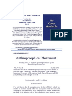 Anthroposophical Movement: Mathematics and Occultism