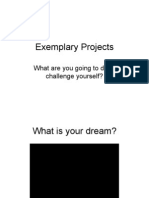 Exemplary Projects: What Are You Going To Do To Challenge Yourself?