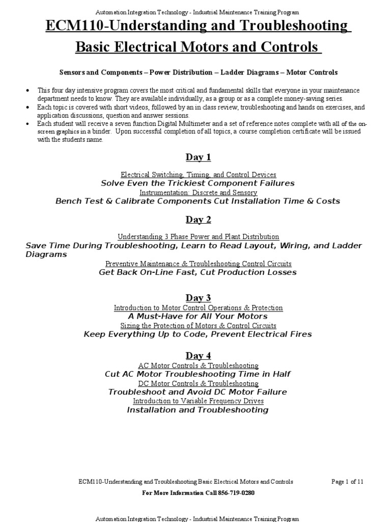 ECM110Basic Elect Controls Detailed Course Outline and Information01