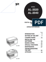 AL-2020 AL-2040: Digital Multifunctional System Operation Manual