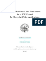 Determination of The Paris Curve For A TWIP Steel For Body-in-White Applications