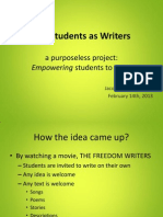 The Students As Writers