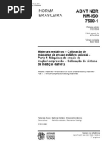 ISO 7500-1 - 2004 - Materiais Metalicos - Calibracao de Maquinas de Ensaio...