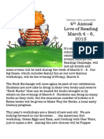 4 Annual Love of Reading March 4 - 8, 2013: Ventana Vista Announces