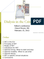 Dialysis in Critically Ill