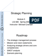 Strategic Planning: LIS 580: Spring 2006 Instructor-Michael Crandall