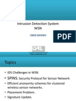 Intrusion Detection System WSN: Information Security Research Laboratory