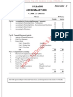 CBSE Board Exam 2013, Sample Question Paper Of Accountancy