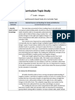 Curriculum Topic Study: 6 Grade - Integers Standards-And Research-Based Study of A Curricular Topic