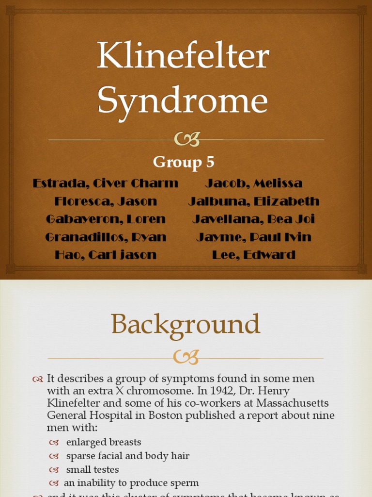 Klinefelter Syndrome | PDF | Diseases And Disorders | Clinical Medicine