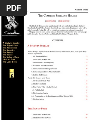 The Complete Sherlock Holmes Dr Watson C Auguste Dupin - 