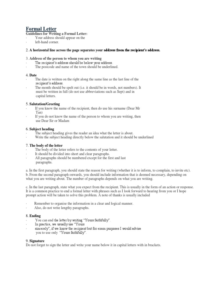 Formal Letter | PDF
