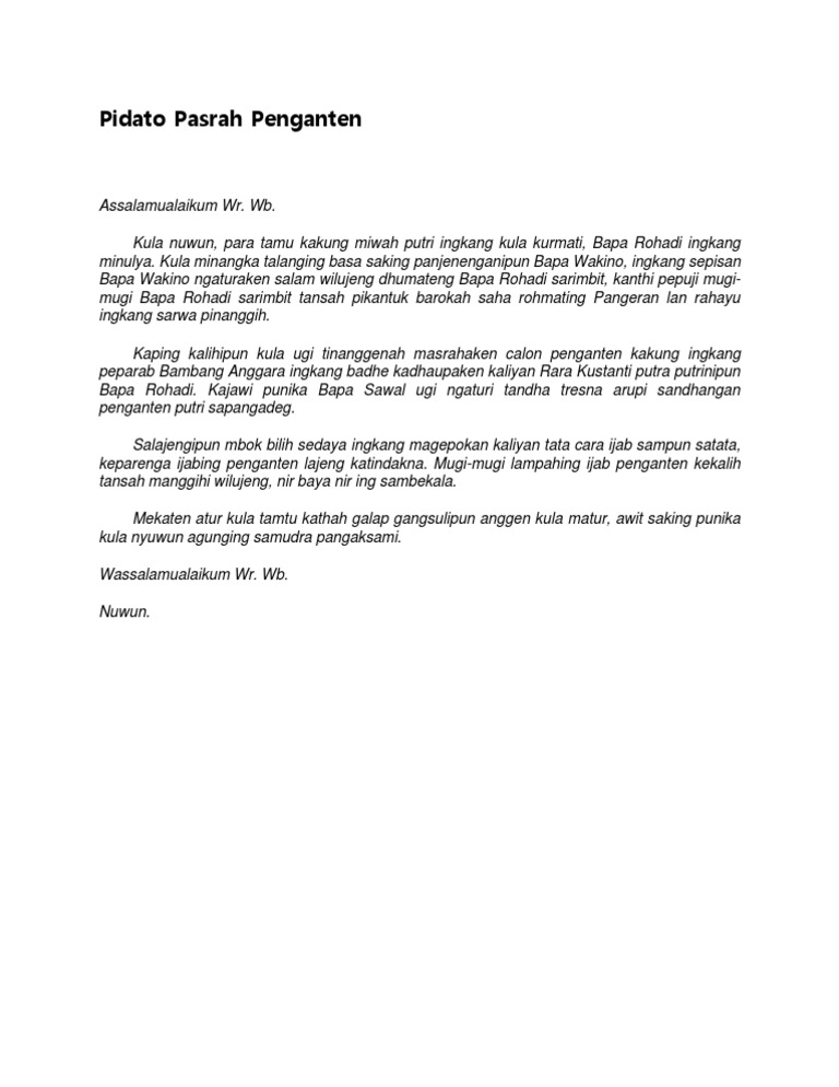 Pasrah Temanten Putri Singkat Bangku Sekolah