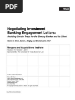 Negotiating Investment Banking Engagement Letters