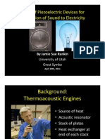 Study of Piezoelectric Devices for Conversion of Sound to Electricity