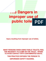 Dangers in Improper Use of Public Toilets
