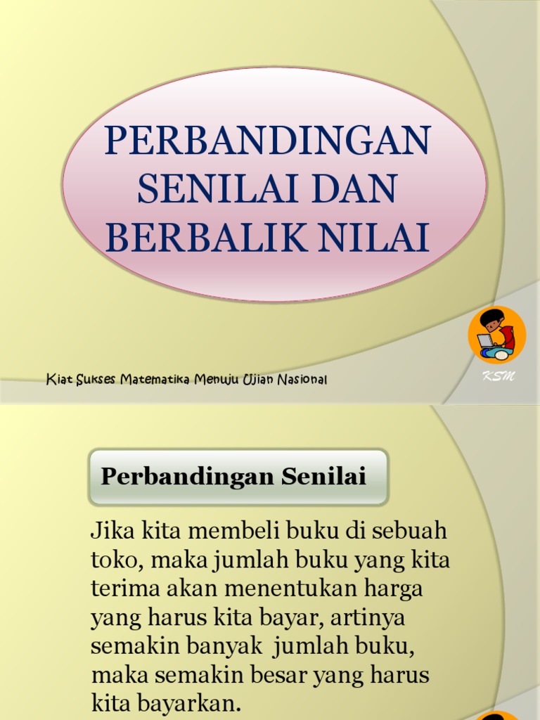 Perbandingan Senilai Dan Berbalik Nilai Oke