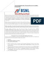 BSNL Online Bill Payment Portal Registration