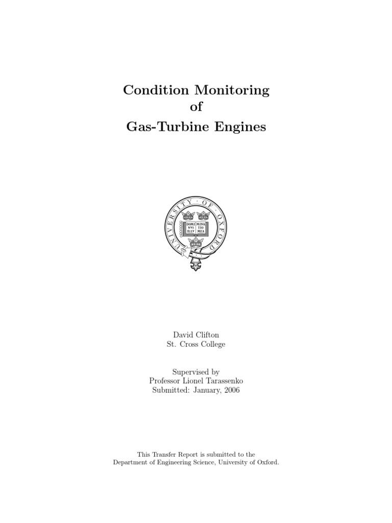 Gas Turbine Engine Condition Monitoring | PDF