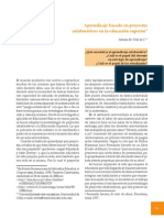 Aprendizaje Basado en Proyectos Colaborativos en La Educación Superior PDF