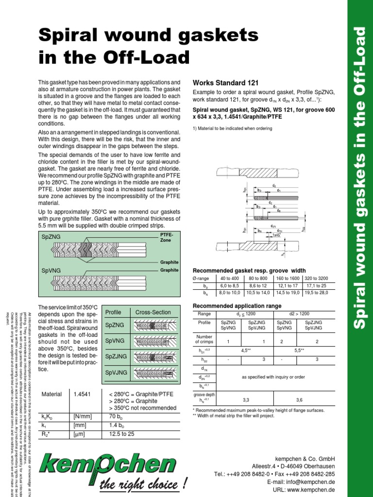 Spiral wound gaskets Building Engineering Chemistry