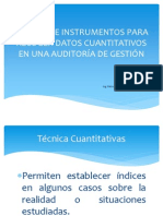 TÉCNICAS E INSTRUMENTOS PARA RECOGER DATOS CUANTITATIVOS EN