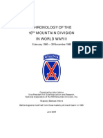 Chronology of The 10th Mountain Division in World War II