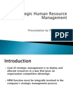 Strategic Human Resource Management