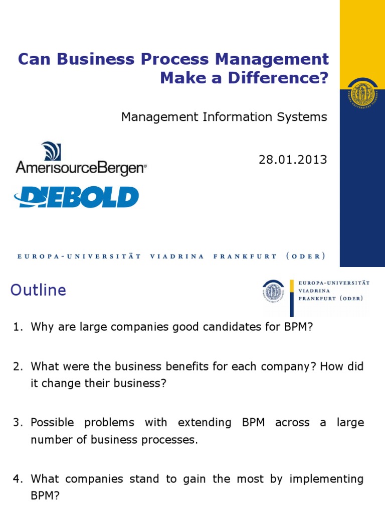 BPM Benefits for Large Companies | PDF | Business Process Management ...