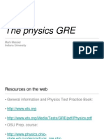 Physics GRE Exam Guide and Sample Problems
