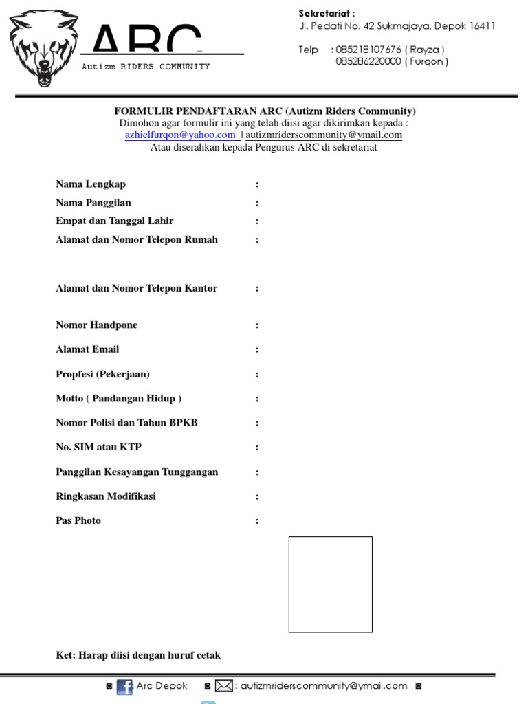 Formulir ARC | PDF