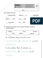 Segundo Trimestre Unidad 1. Lengua AR: Completa Con TR o DR