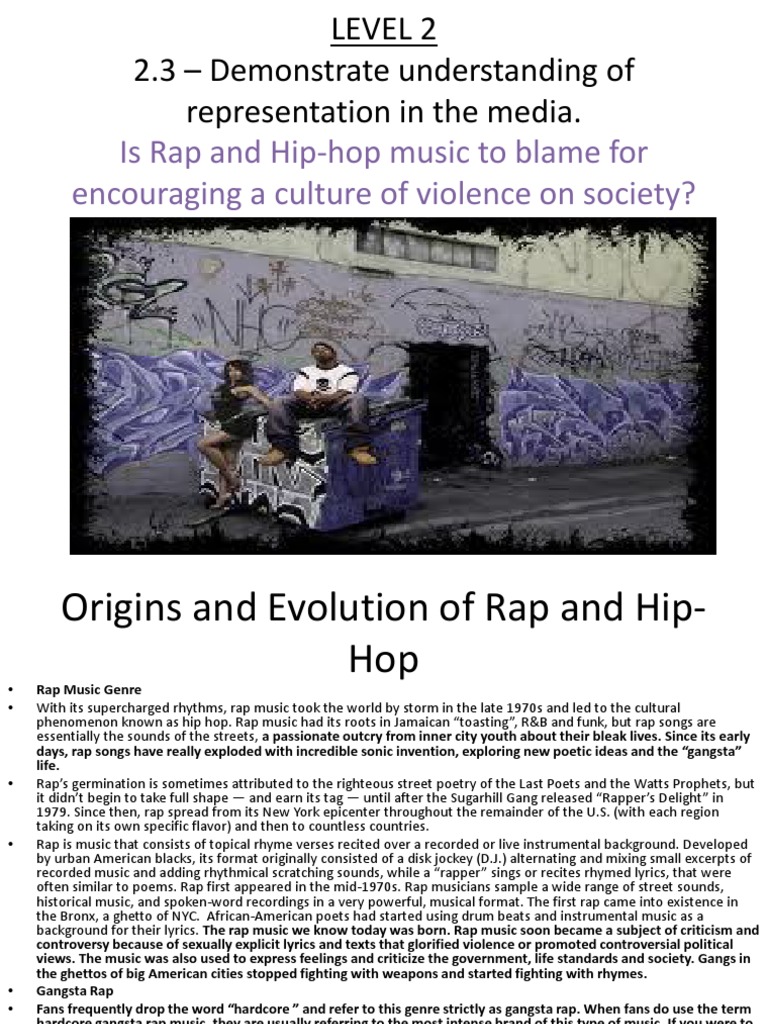 Rap & Hip-Hop: Media Representation | PDF | Hip Hop Music | Poetry
