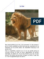 Le lion activité