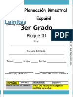 3er Grado - Bloque 3 - Español