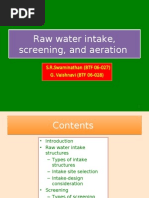 Download raw water intake screening and aeration in water supply project by Swaminathan S Raamanathan SN12587047 doc pdf