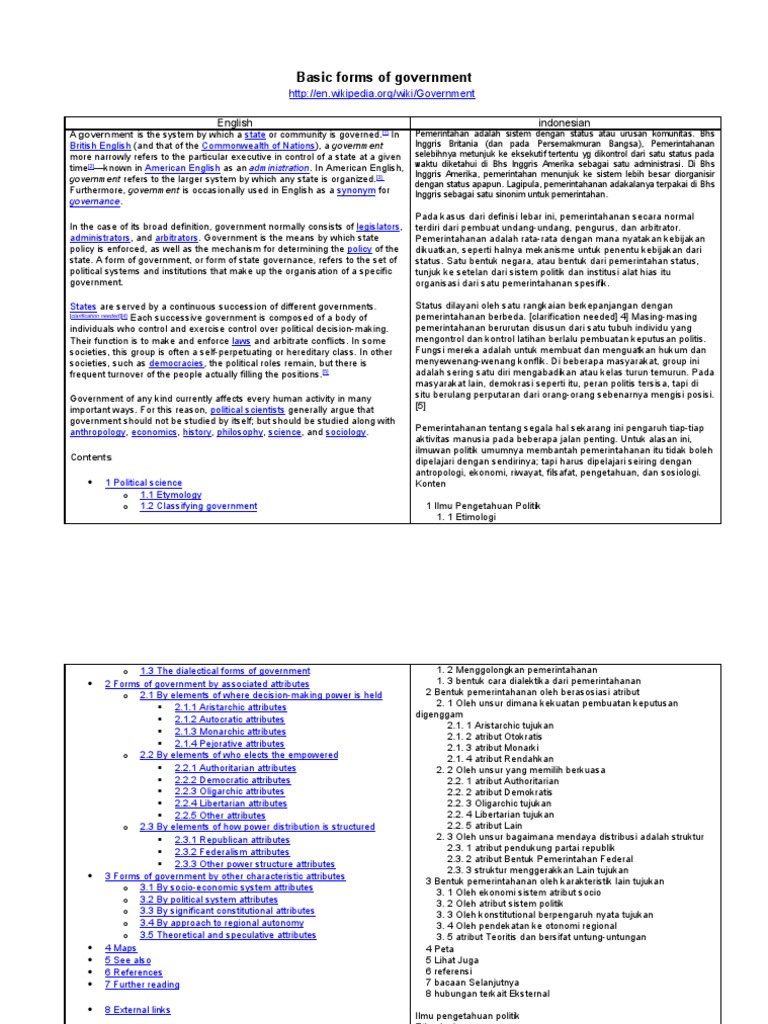 Basic Forms of Government PDF