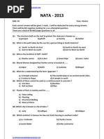 Download NATA Sample Paper 1 by natahelper SN125873280 doc pdf