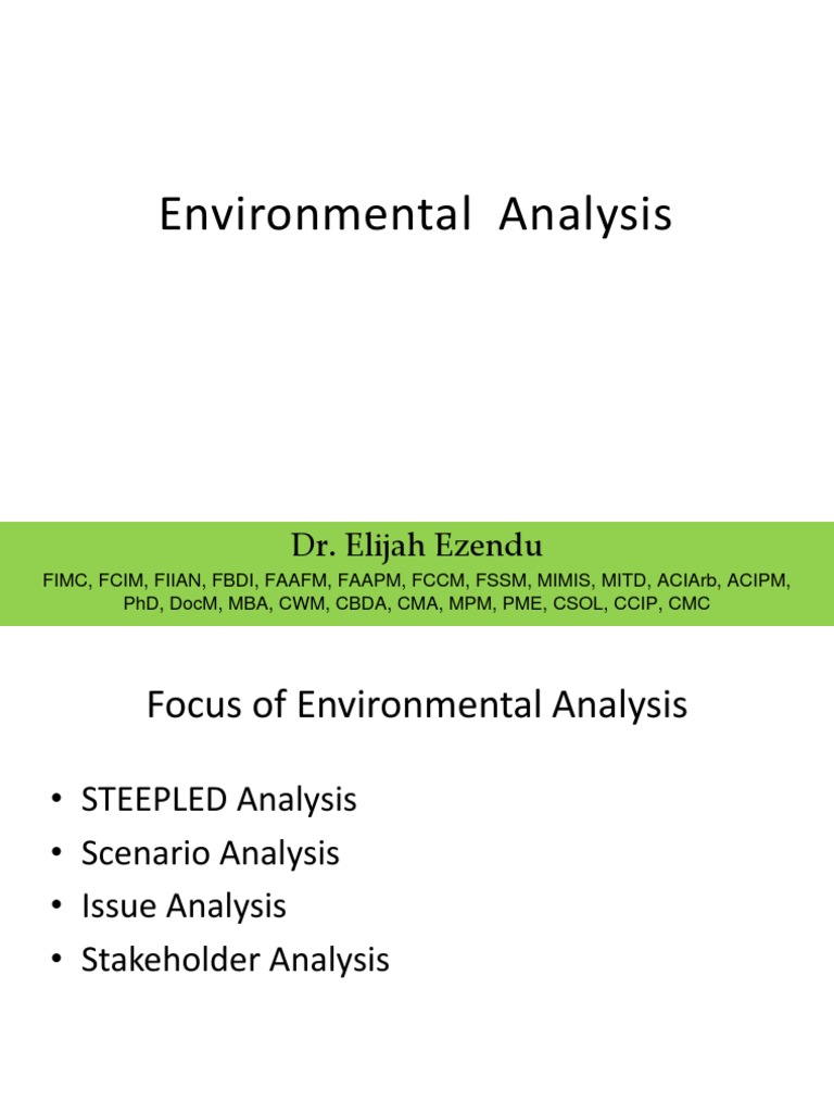 Environmental Analysis Techniques | PDF | Economies | Sustainability