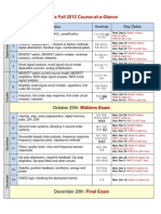 6.002x Fall 2012 Course-at-a-Glance: Topics Key Dates