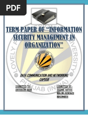 Information security management in organisation