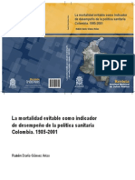 La Mortalidad Evitable Como Indicador de Desempeño Colombia 85-2001