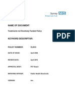 CLIN 6 Treatments Not Routinely Funded PolicyV2