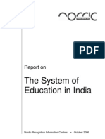 The System of Education in India