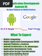 Mobile Application Development-Android OS: An Open Platform For Mobile Devices