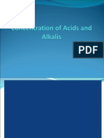 Conc of Acids N Bases